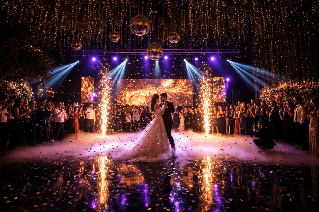 γάμος με επαγγελματικό φωτισμό και εντυπωσιακό dancefloor 2026