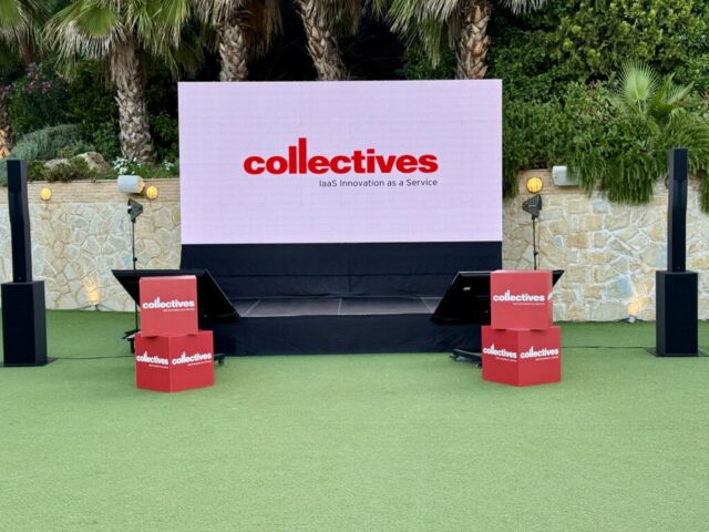 Video Wall υψηλής ανάλυσης για εταιρική εκδήλωση Collectives – Maggioli Μεγάλο LED Wall σε εταιρική εκδήλωση με επαγγελματικό stage design και οπτικοακουστικές υπηρεσίες