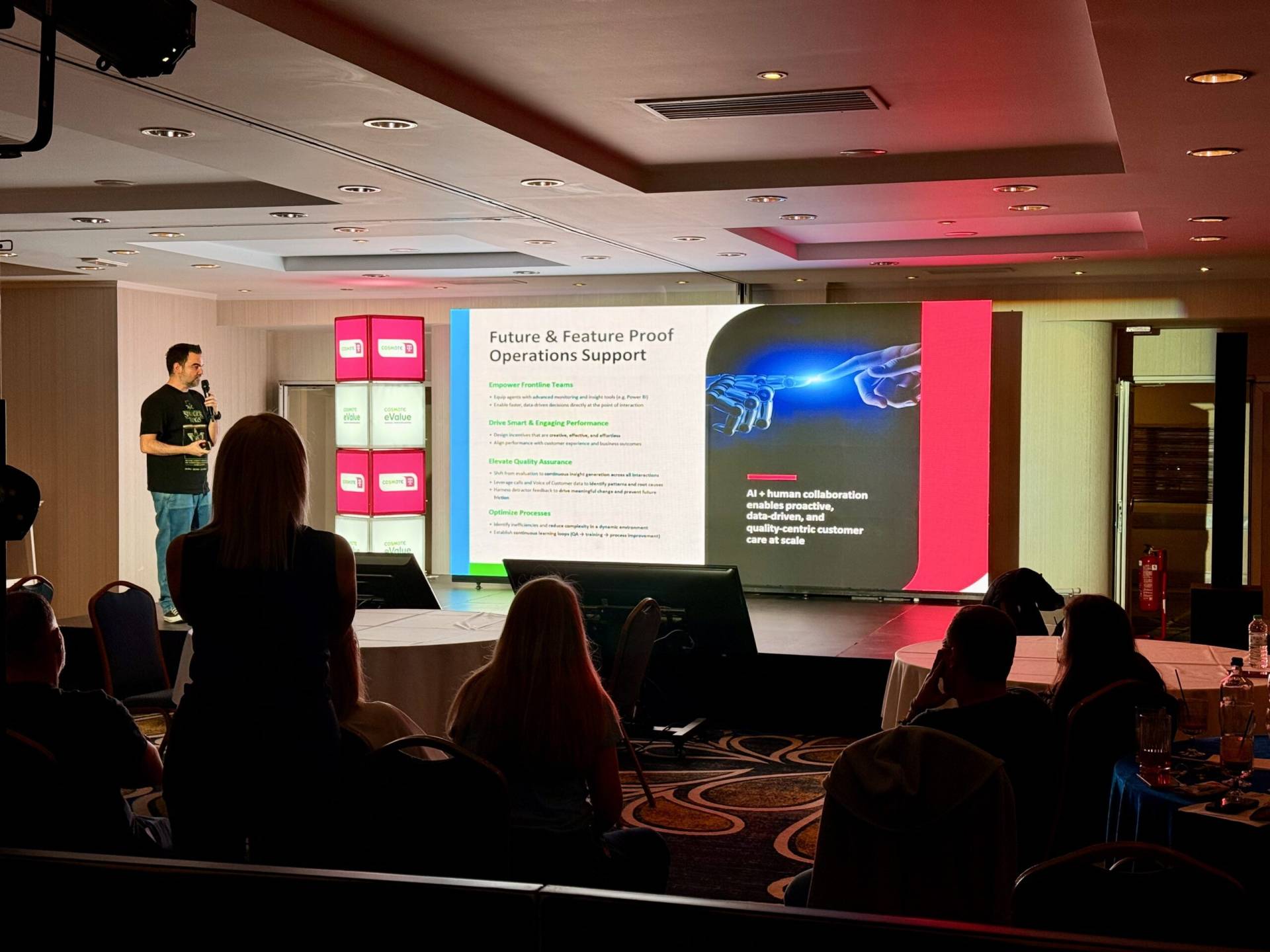 LED wall σε εταιρική εκδήλωση της COSMOTE στο Divani Hotel