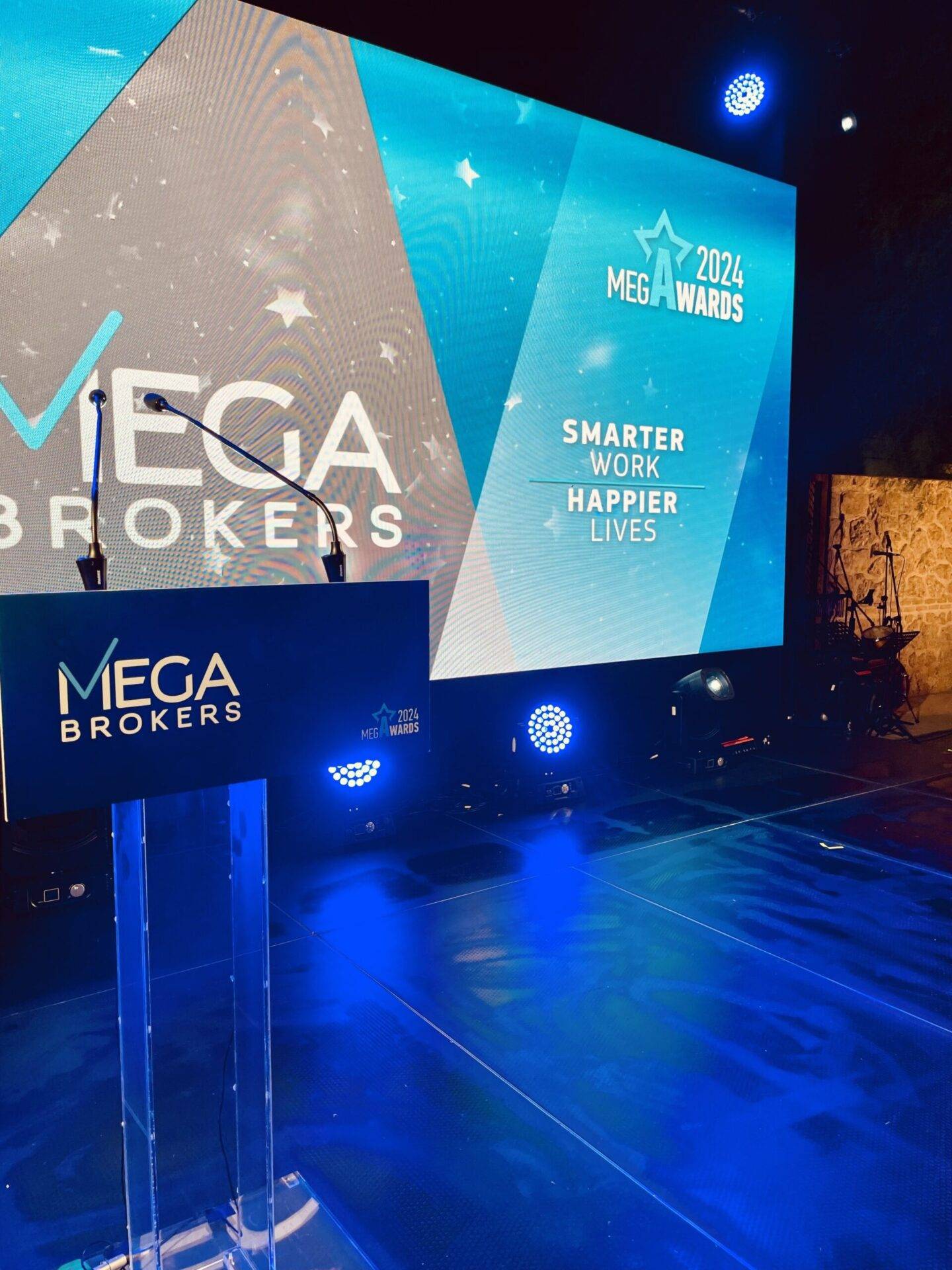 Γιγαντοοθόνη LED στην εκδήλωση Mega Brokers Awards